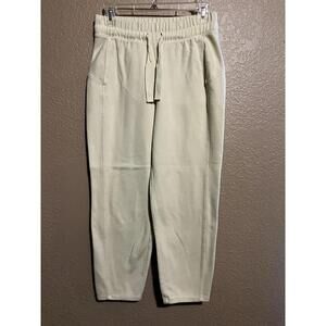 All In Motion Pants Yellow Cozy Rib Straight Relaxed Drawstring Pockets Small